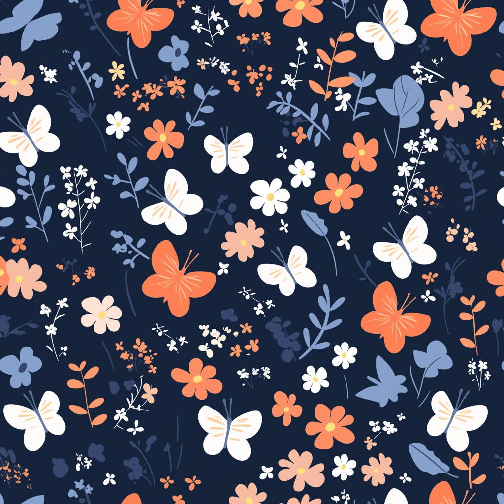 Butterfly Burst original repeating artwork