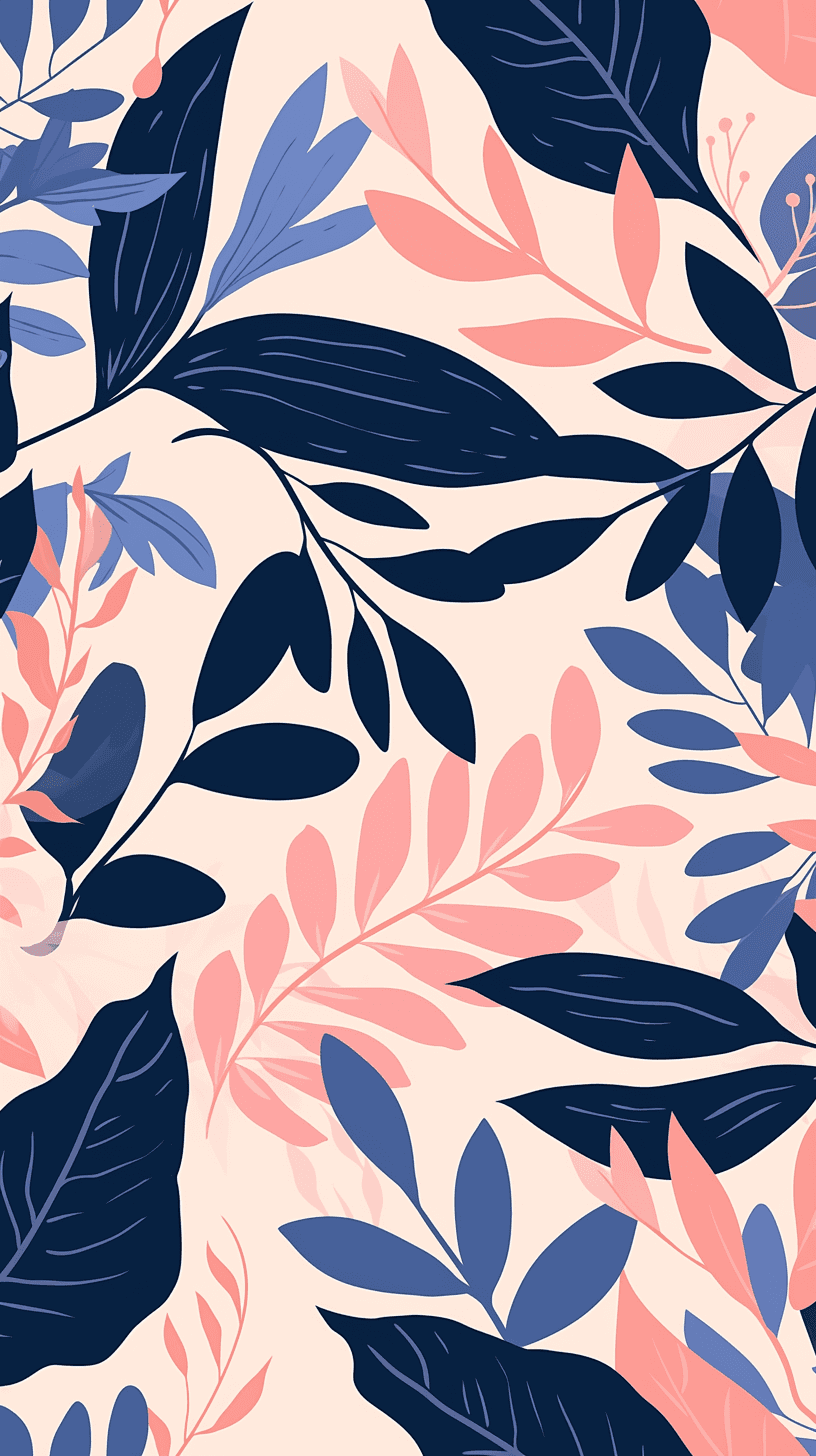 Leaves Rhythm original repeating artwork
