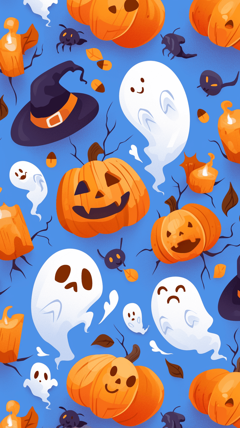 Halloween Ghost Night original repeating artwork
