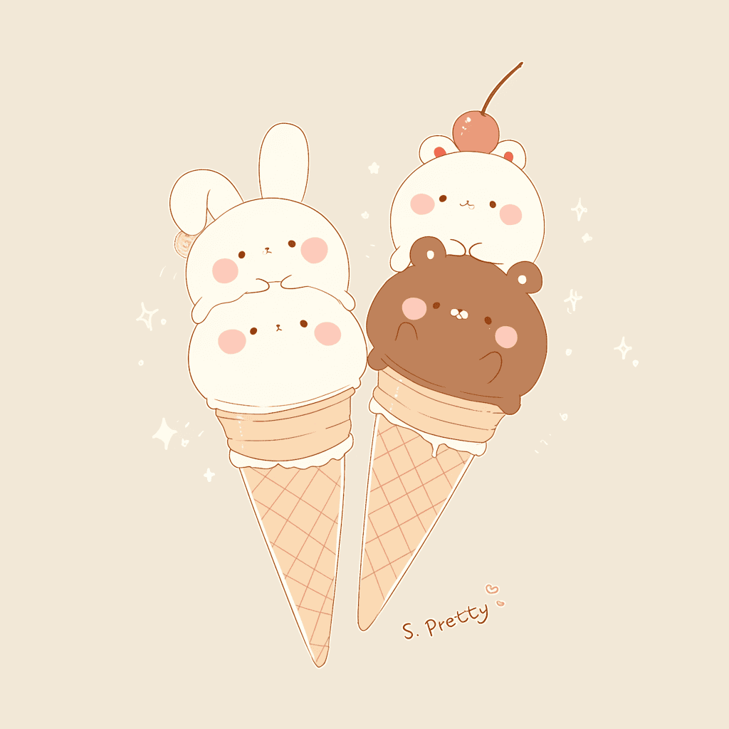 Ice Cream Dash original repeating artwork