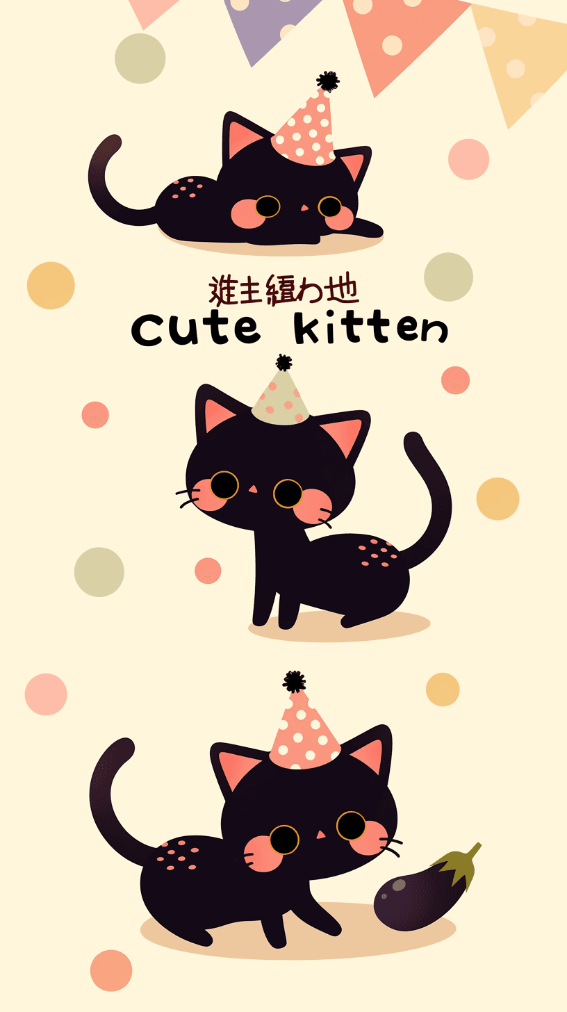 Cat 084 original repeating artwork