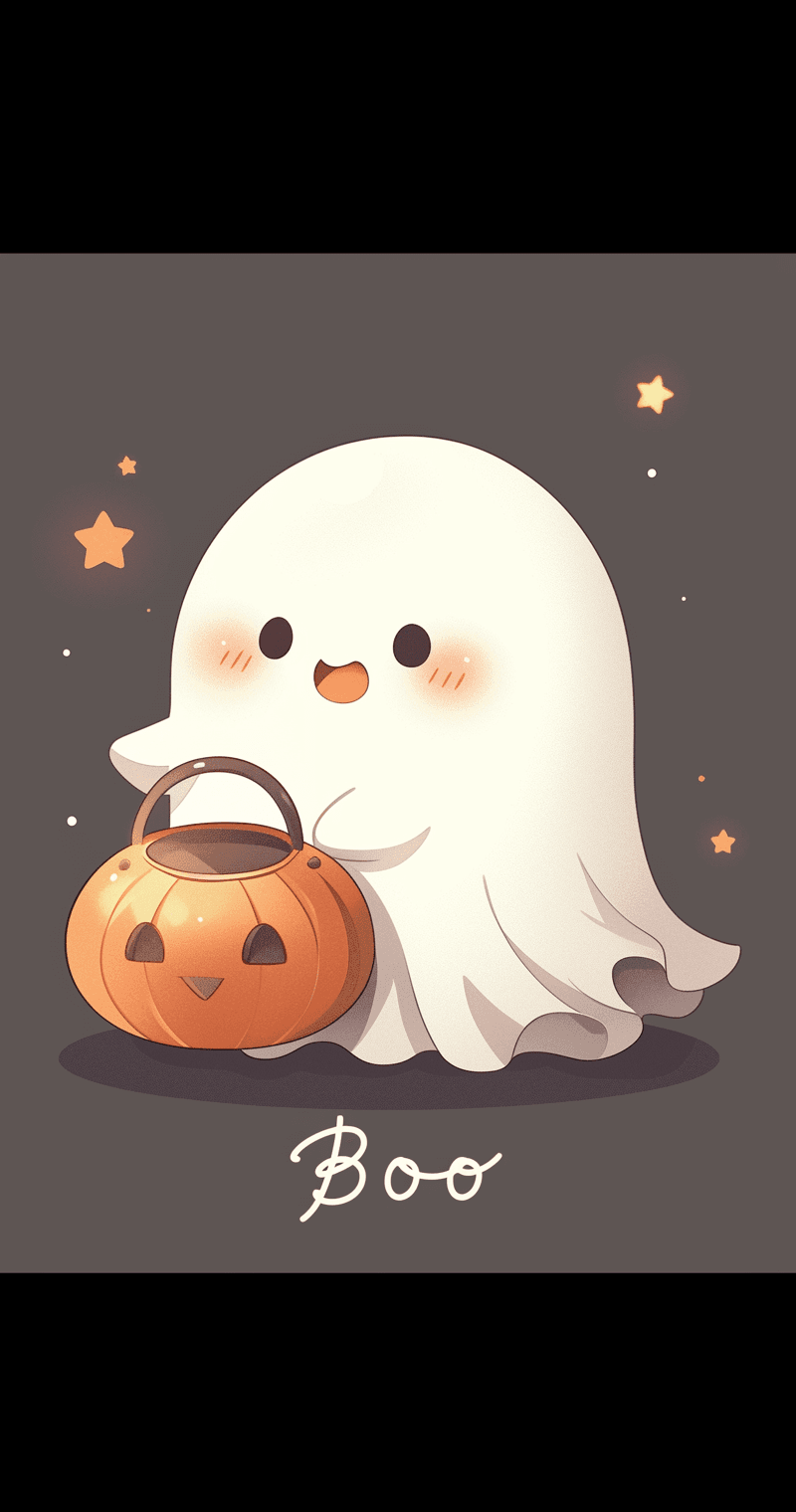 Halloween Ghost East original repeating artwork