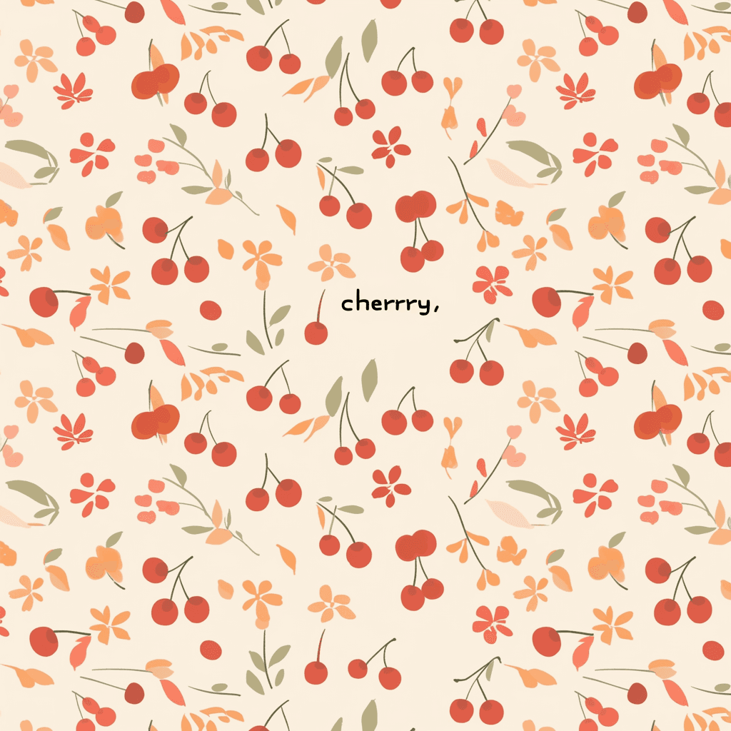Cherry Bold original repeating artwork