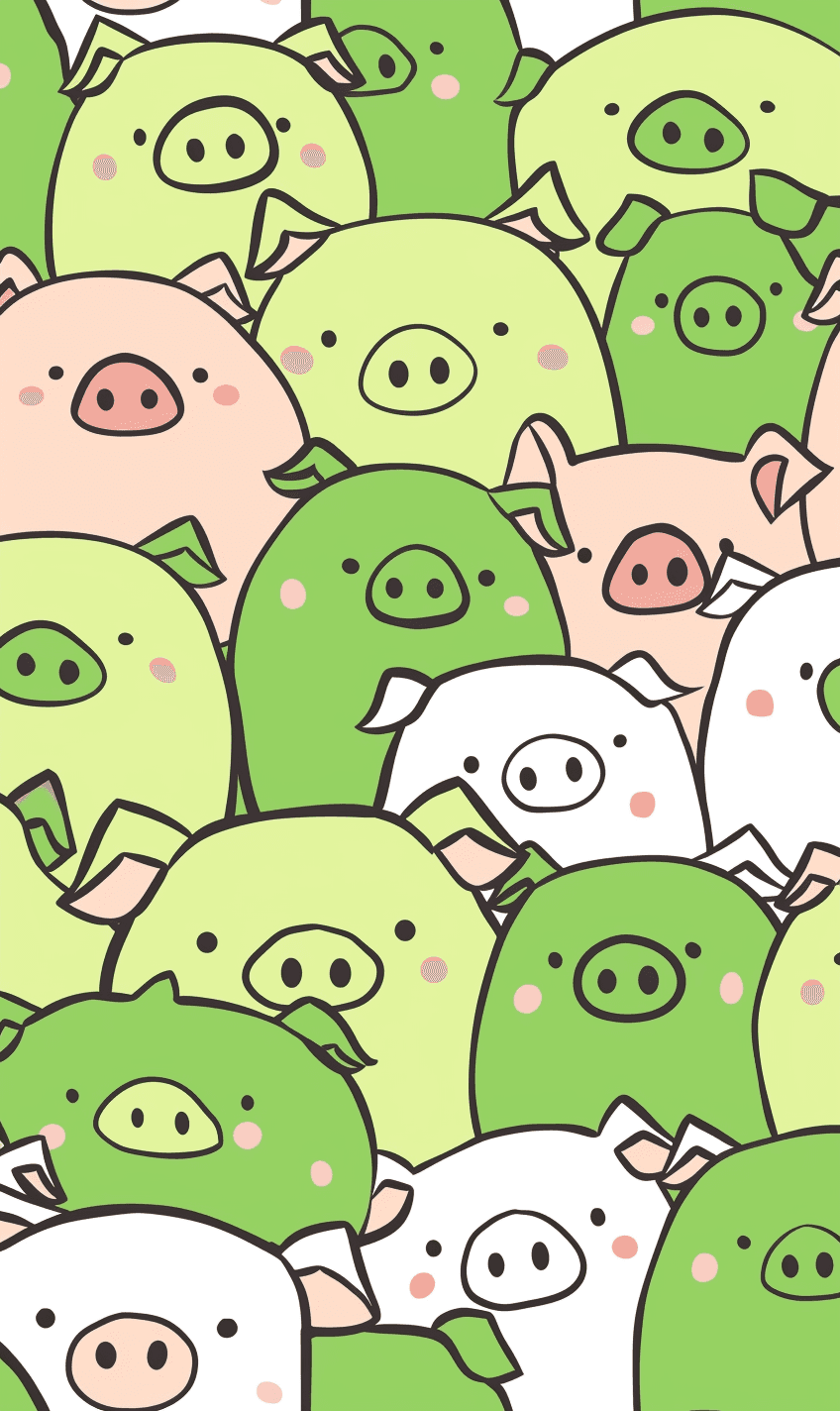 Piglet Party original repeating artwork