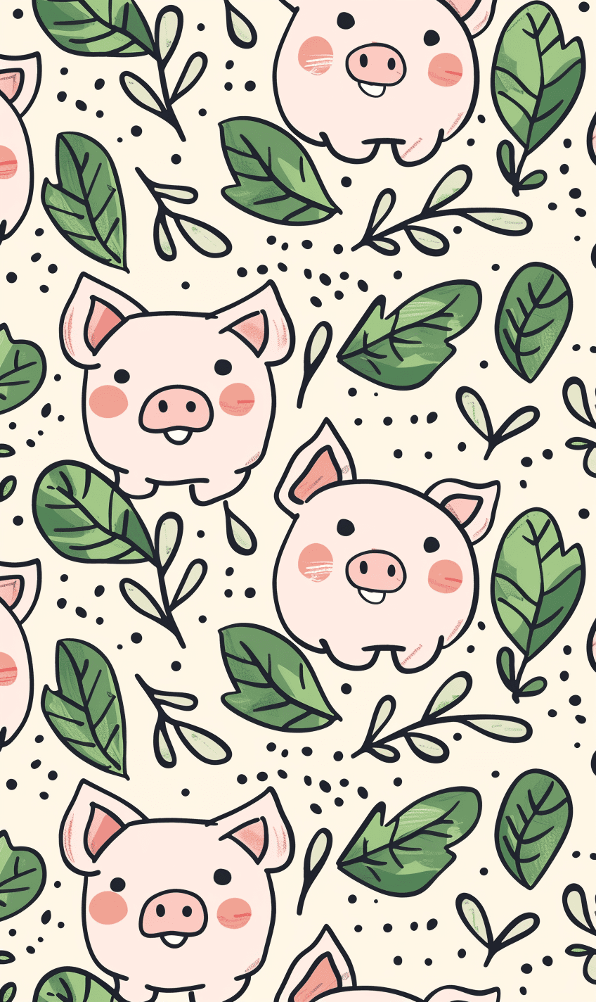 Piglet Pals original repeating artwork