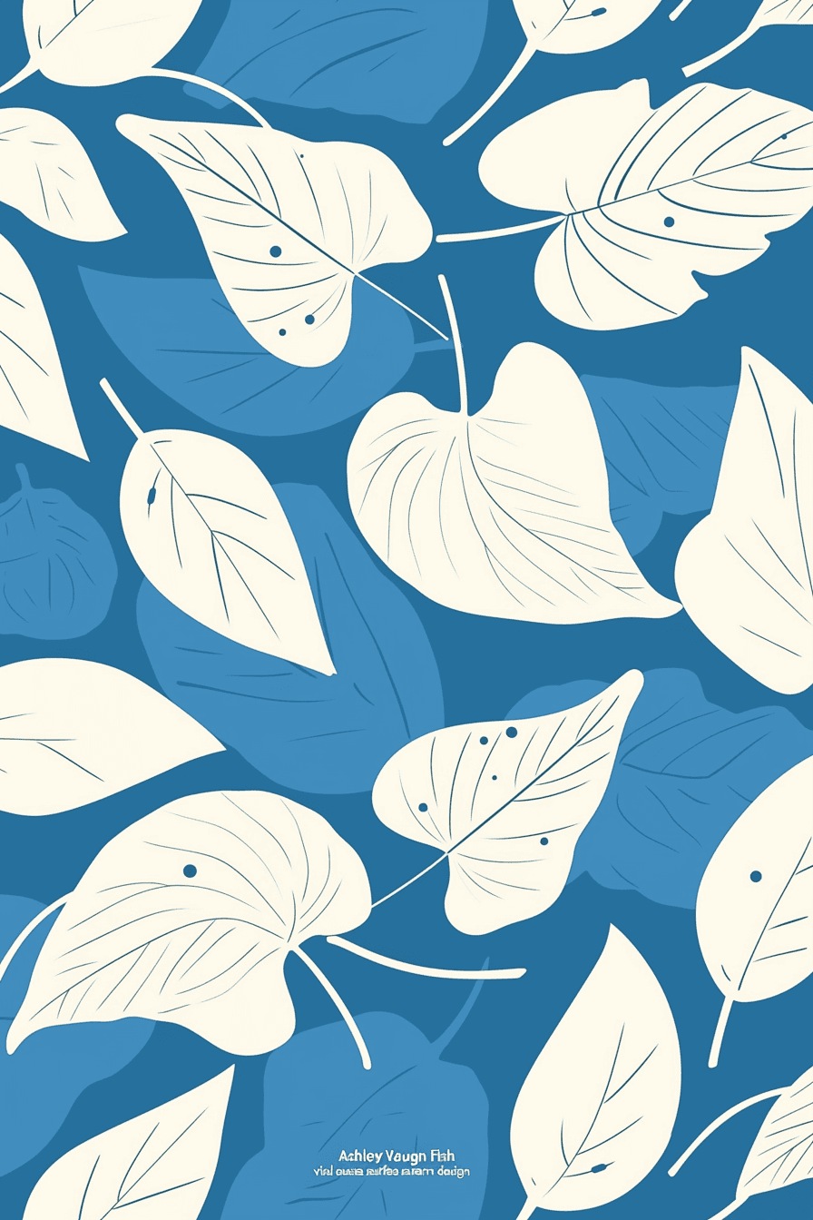 Leaves Fair original repeating artwork