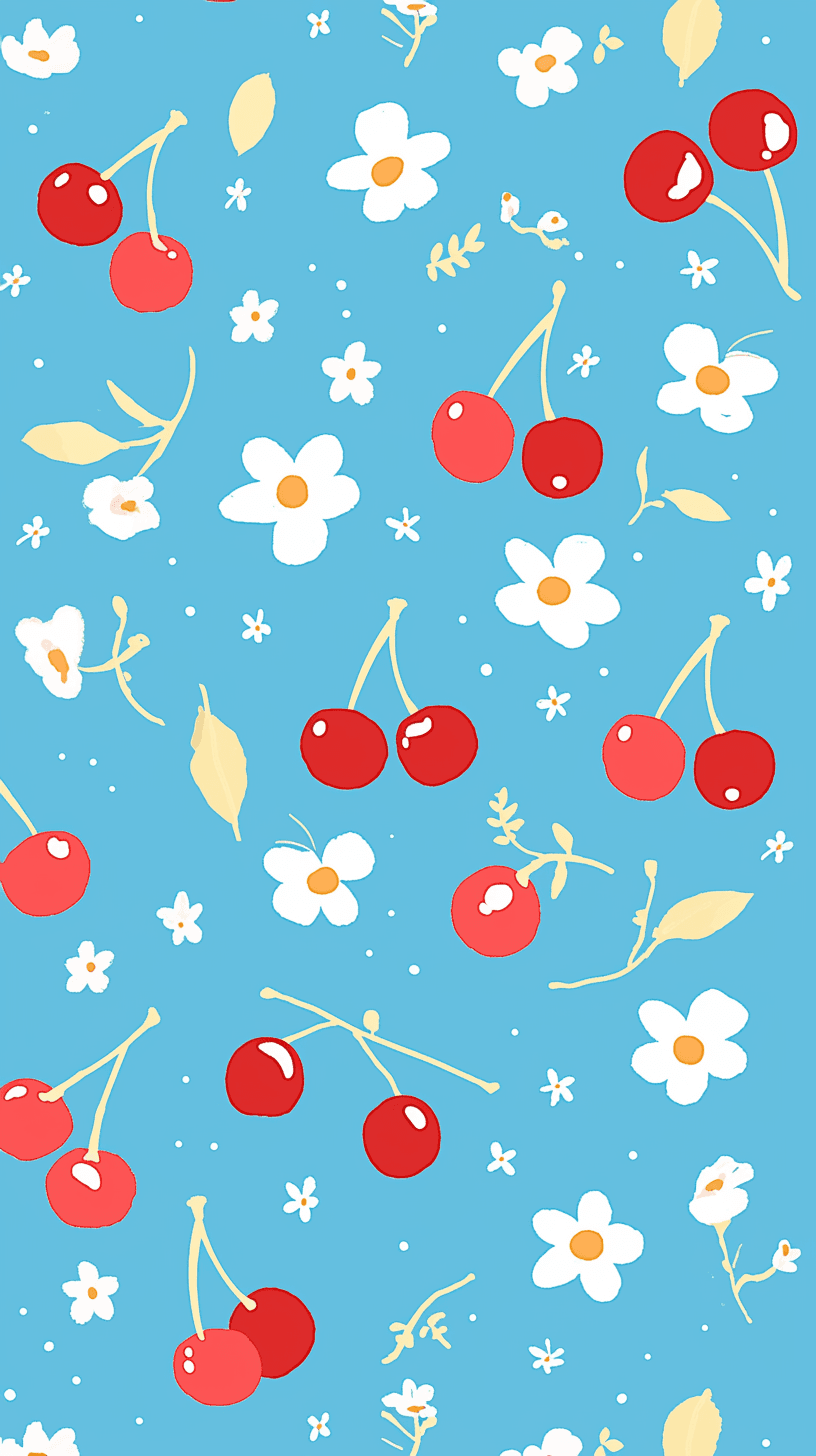 Cherry Flare original repeating artwork