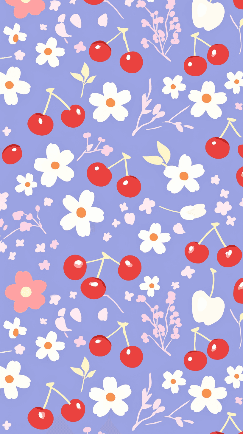 Cherry Glow original repeating artwork