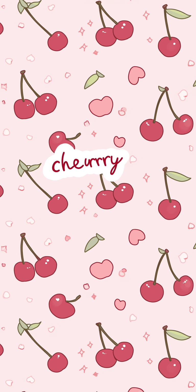 Cherry Kick original repeating artwork