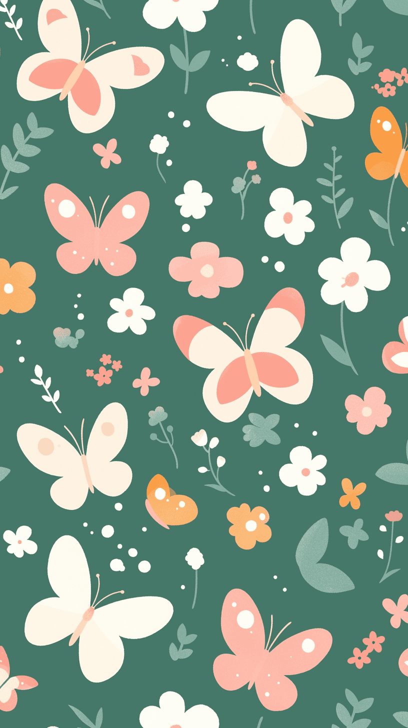 Butterfly Snap original repeating artwork
