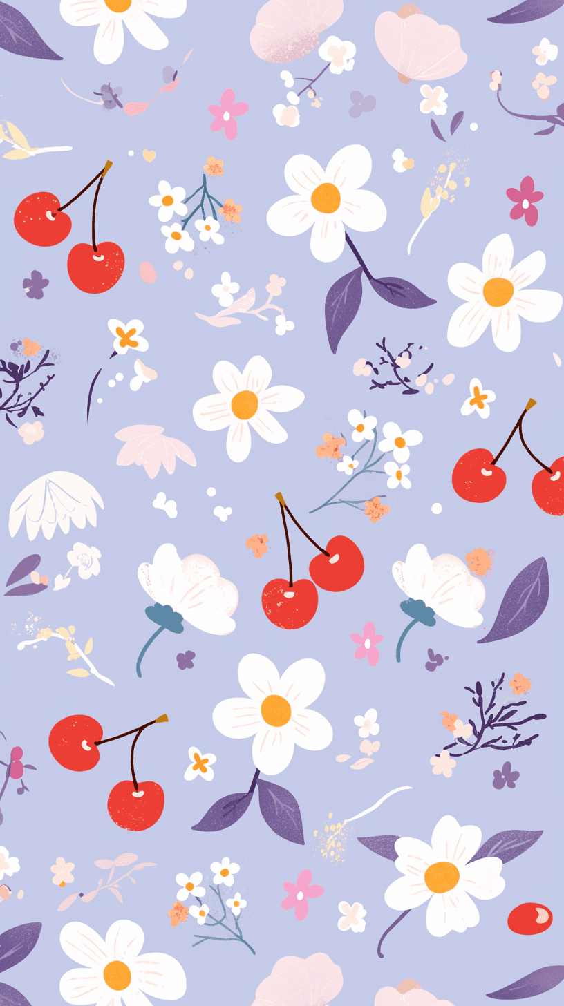 Cherry Fizz original repeating artwork