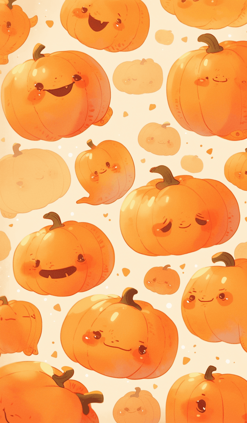Halloween Pumpkin Kick original repeating artwork