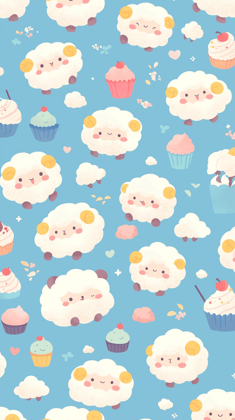 Sheep Fizz original repeating artwork