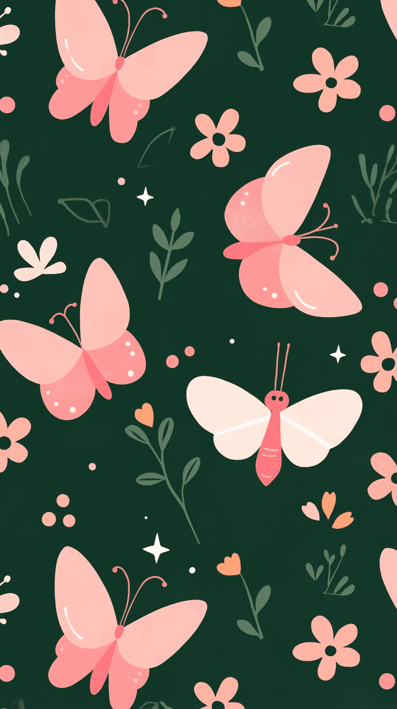 Butterfly Dash original repeating artwork