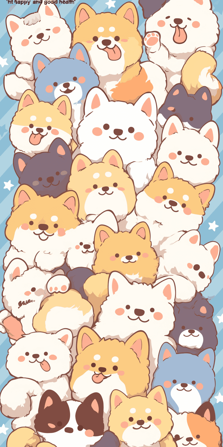 Dog Squad original repeating artwork