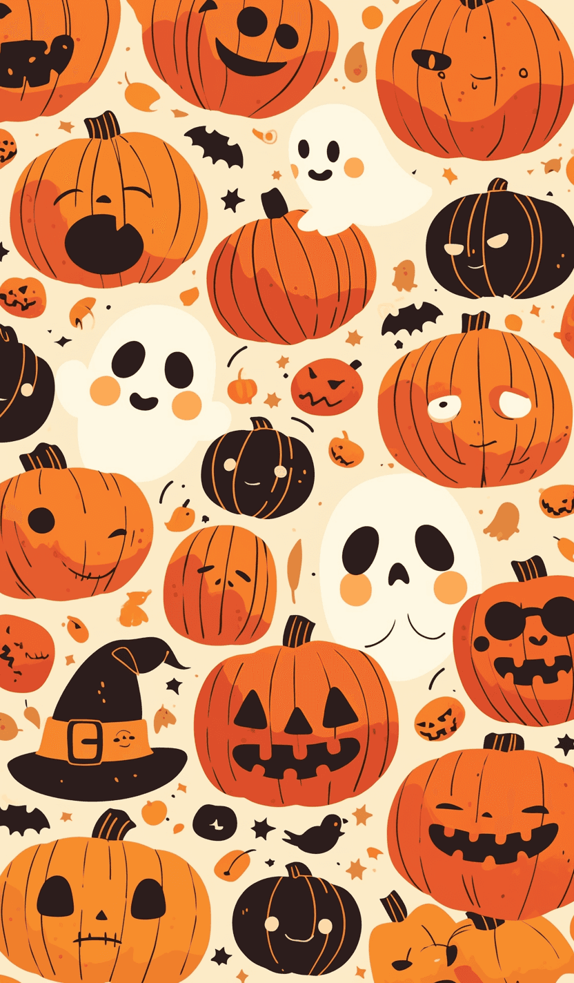 Halloween Pumpkin 106 original repeating artwork