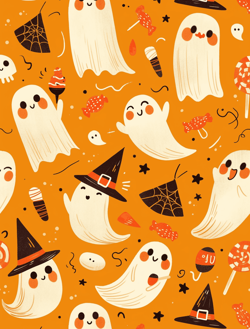 Halloween Ghost 563 original repeating artwork