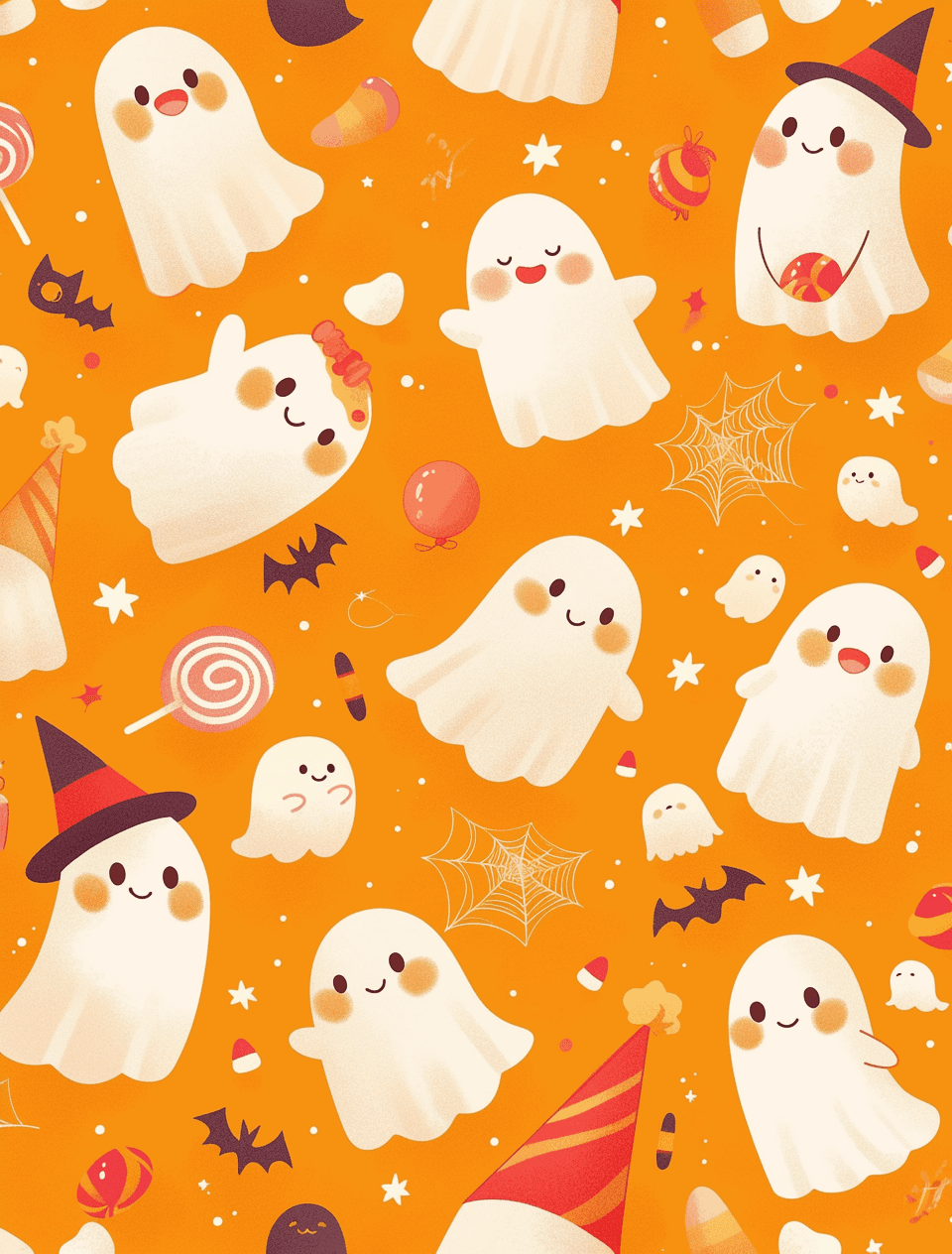 Halloween Ghost Evening original repeating artwork