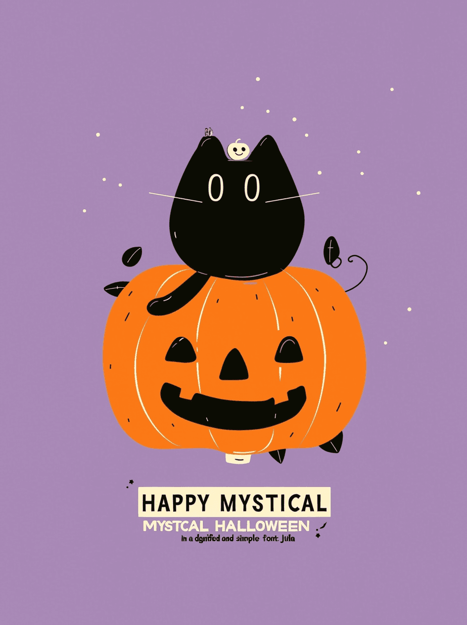 Halloween Cat Loop original repeating artwork
