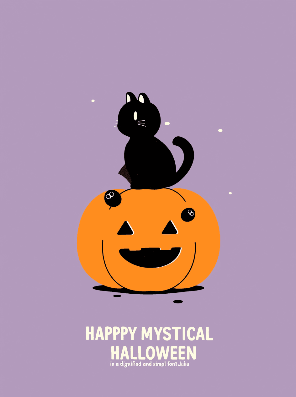 Halloween Cat Dash original repeating artwork