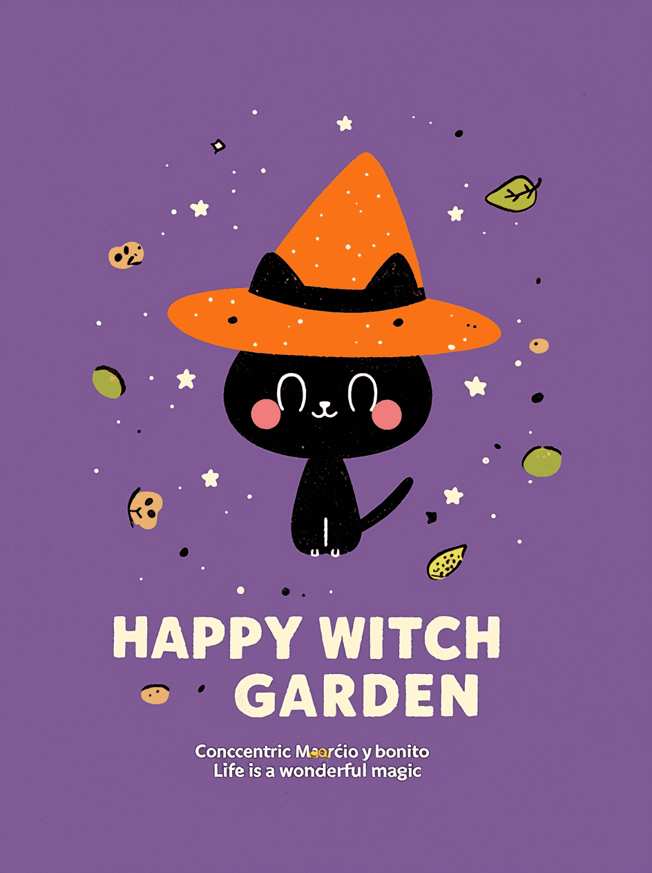 Halloween Cat Burst original repeating artwork