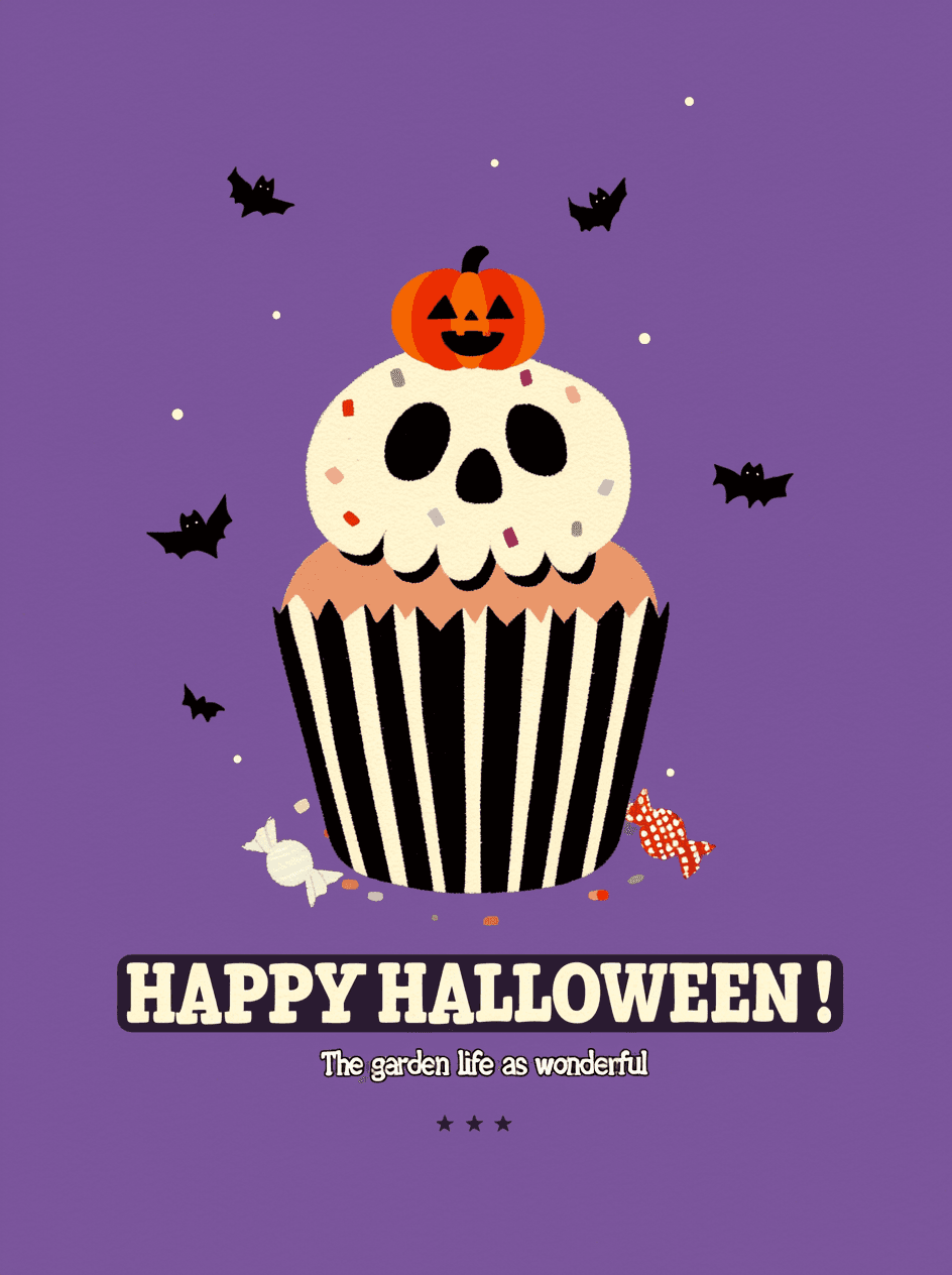 Halloween Skull Bop original repeating artwork