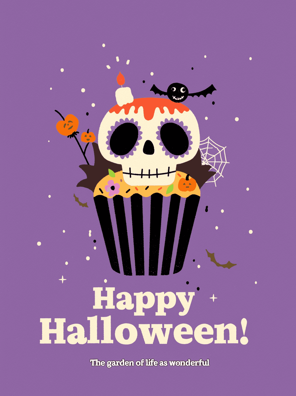 Halloween Skull 003 original repeating artwork