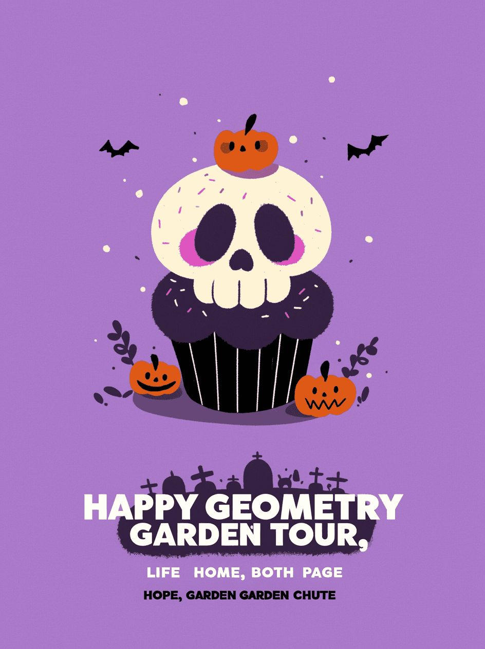 Halloween Skull Flip original repeating artwork