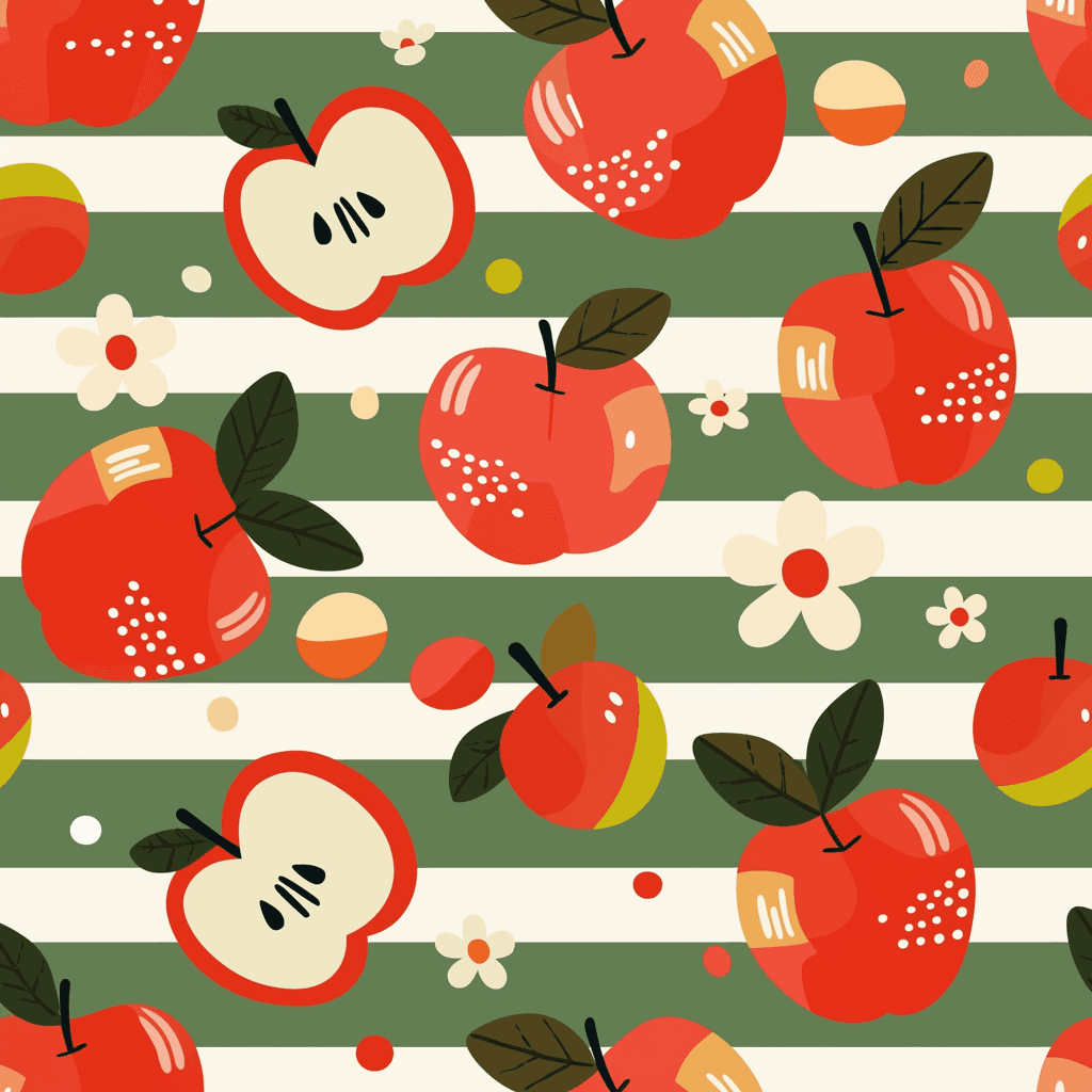 Halloween Apple Crew original repeating artwork