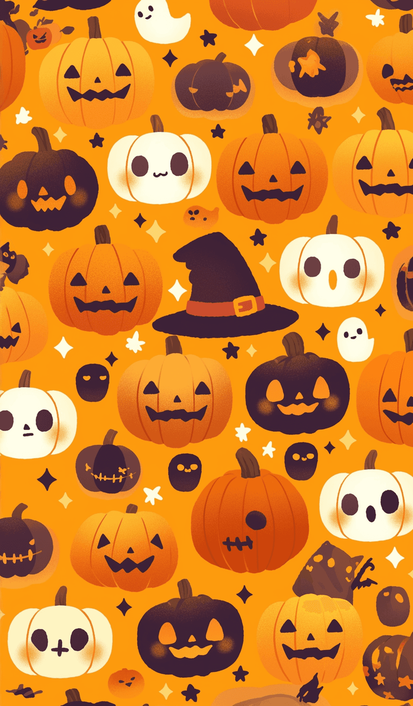 Halloween Pumpkin 372 original repeating artwork