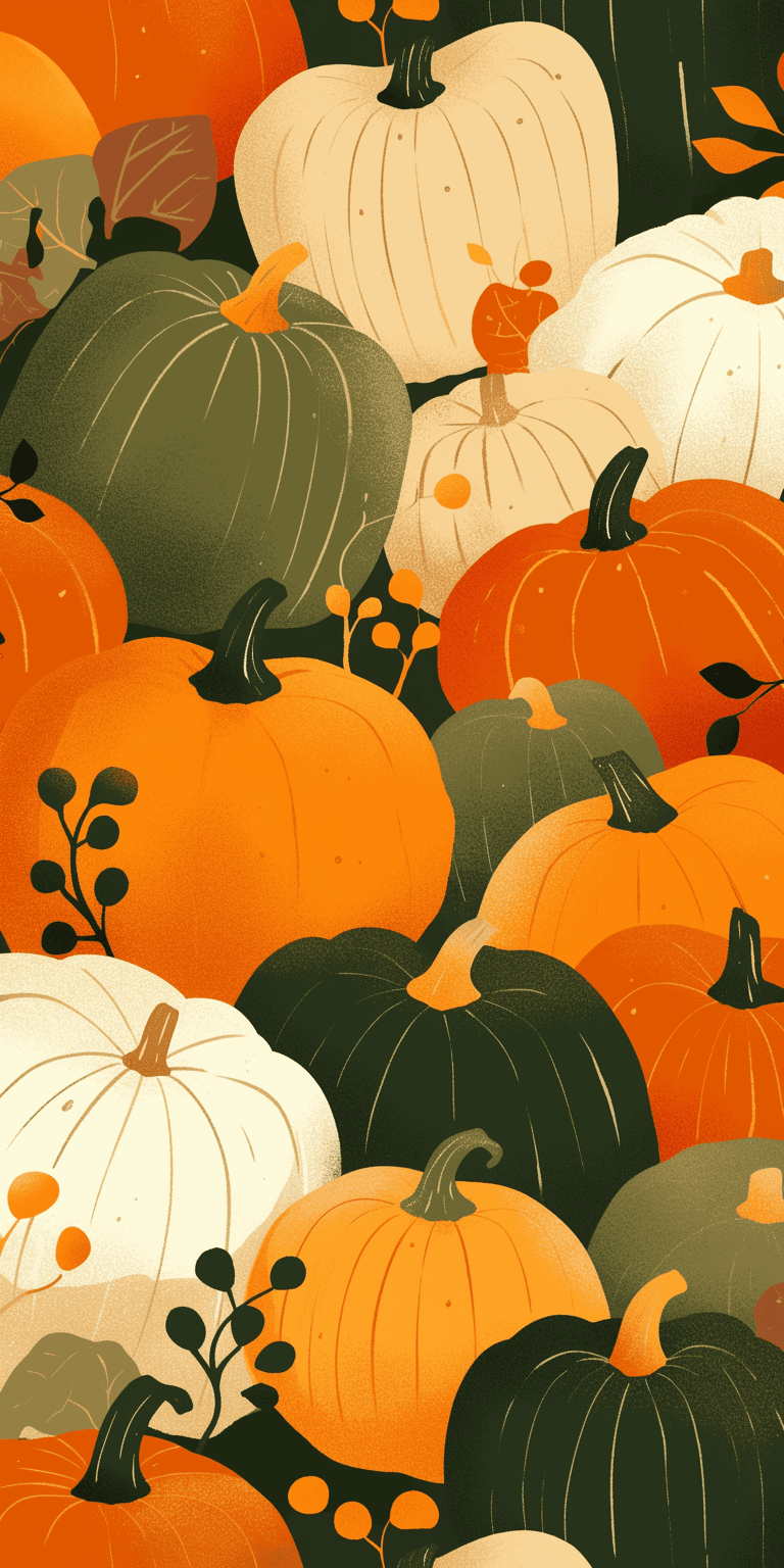 Halloween Pumpkin Originals original repeating artwork