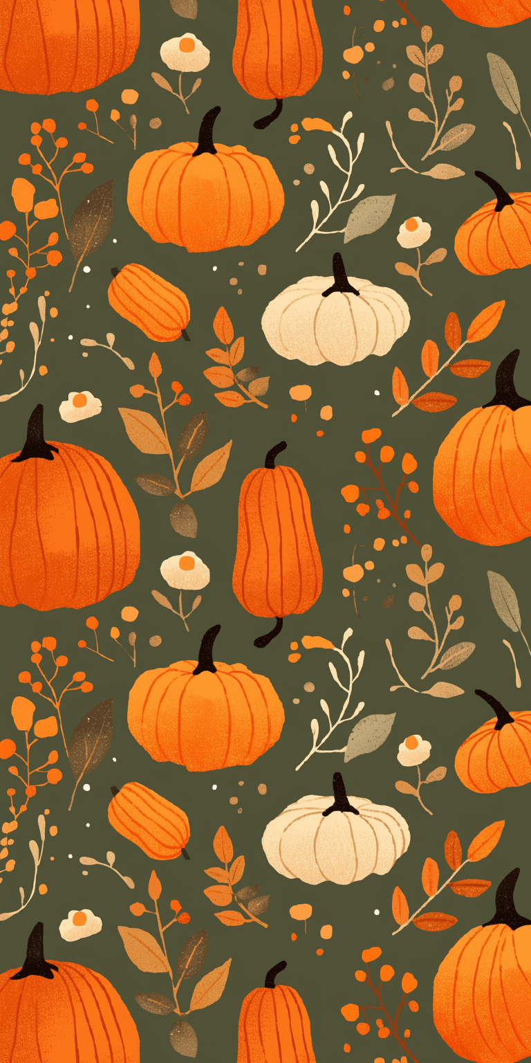 Halloween Pumpkin 097 original repeating artwork