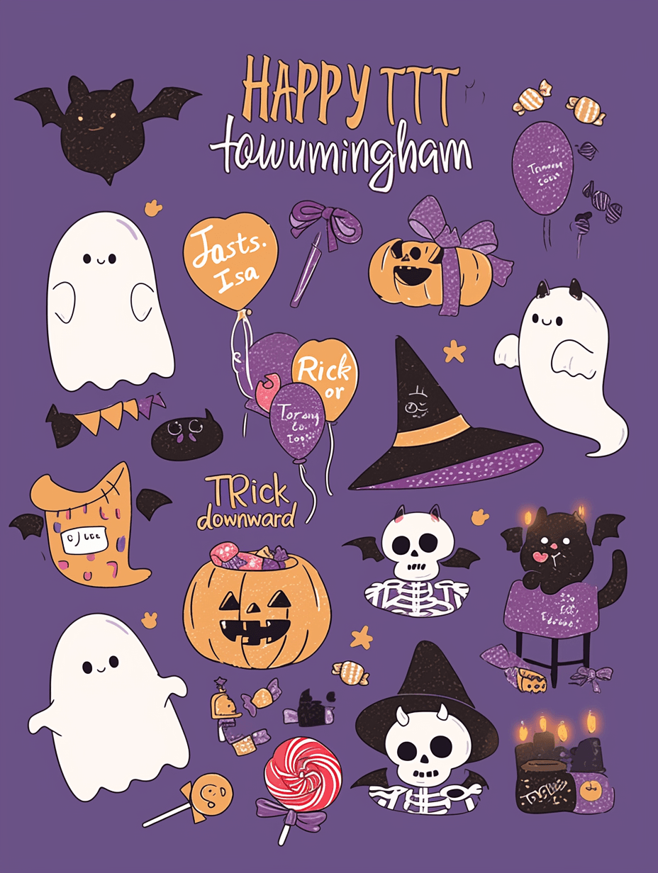 Halloween Ghost 606 original repeating artwork