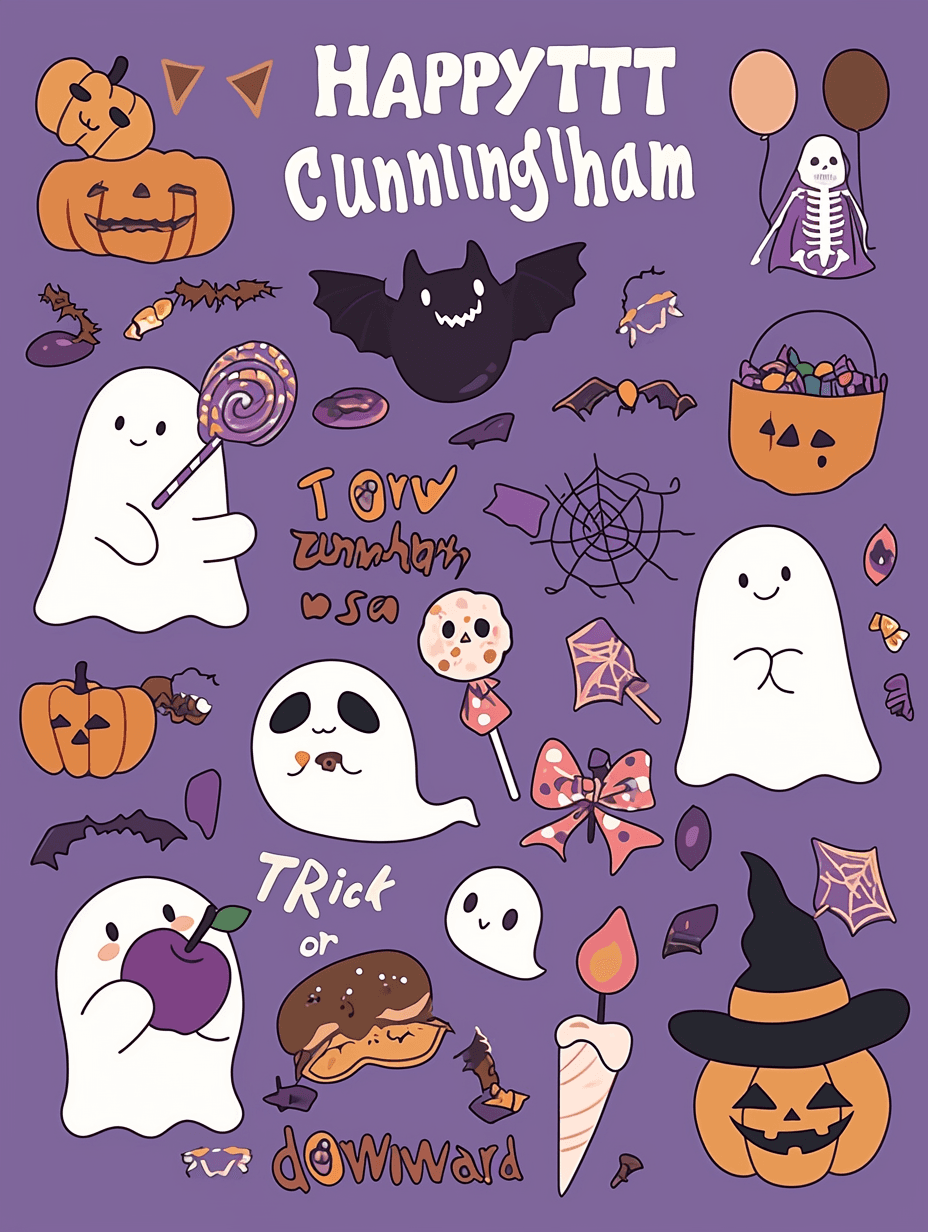 Halloween Ghost 744 original repeating artwork