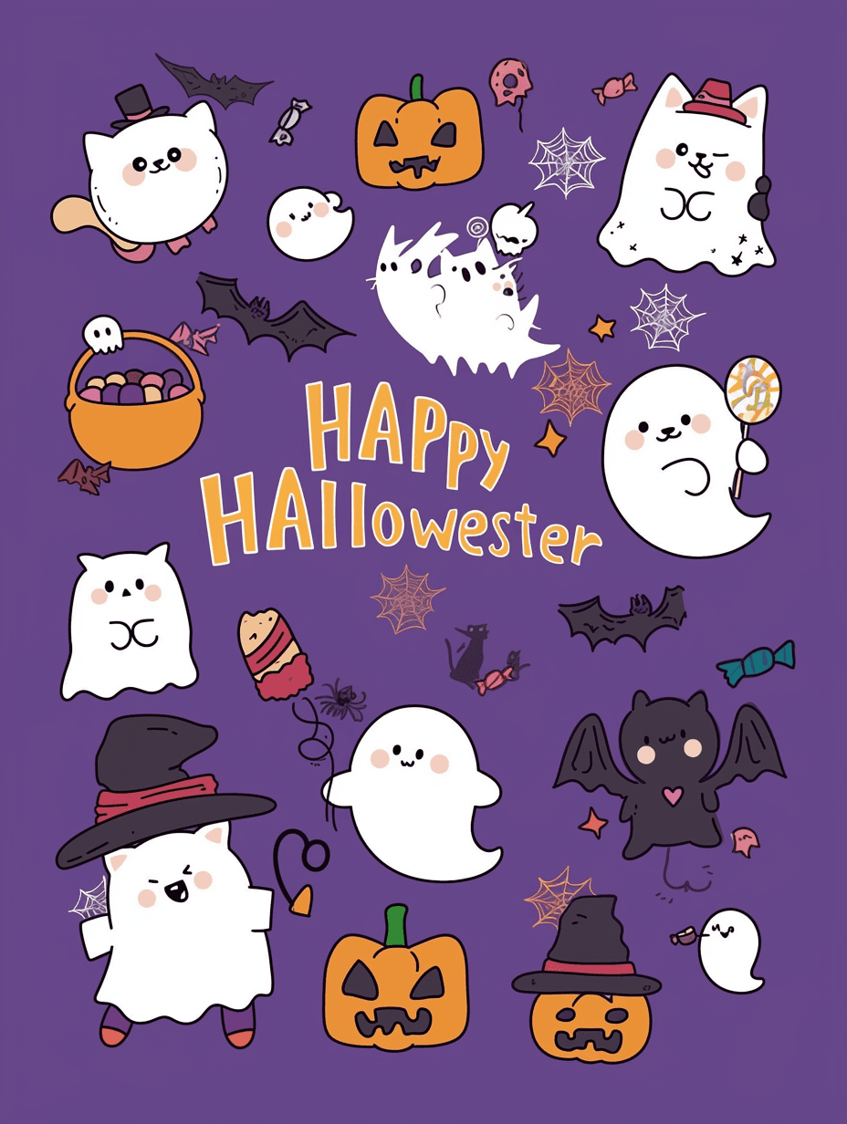 Halloween Ghost 308 original repeating artwork