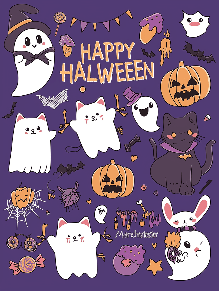 Halloween Ghost 800 original repeating artwork