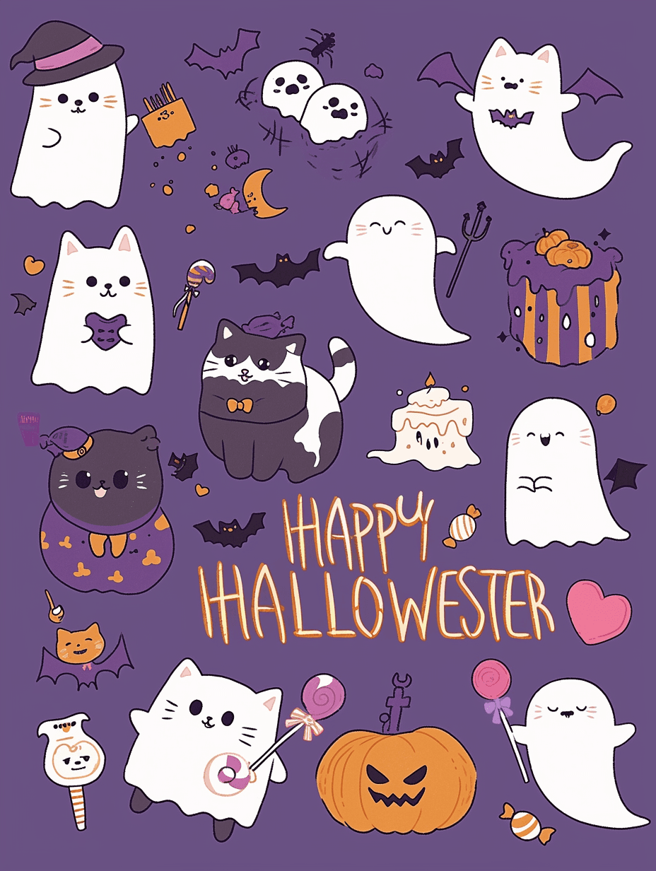 Halloween Ghost 835 original repeating artwork