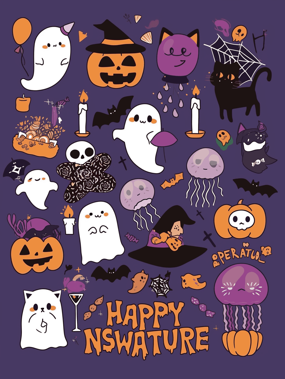 Halloween Ghost 1583 original repeating artwork