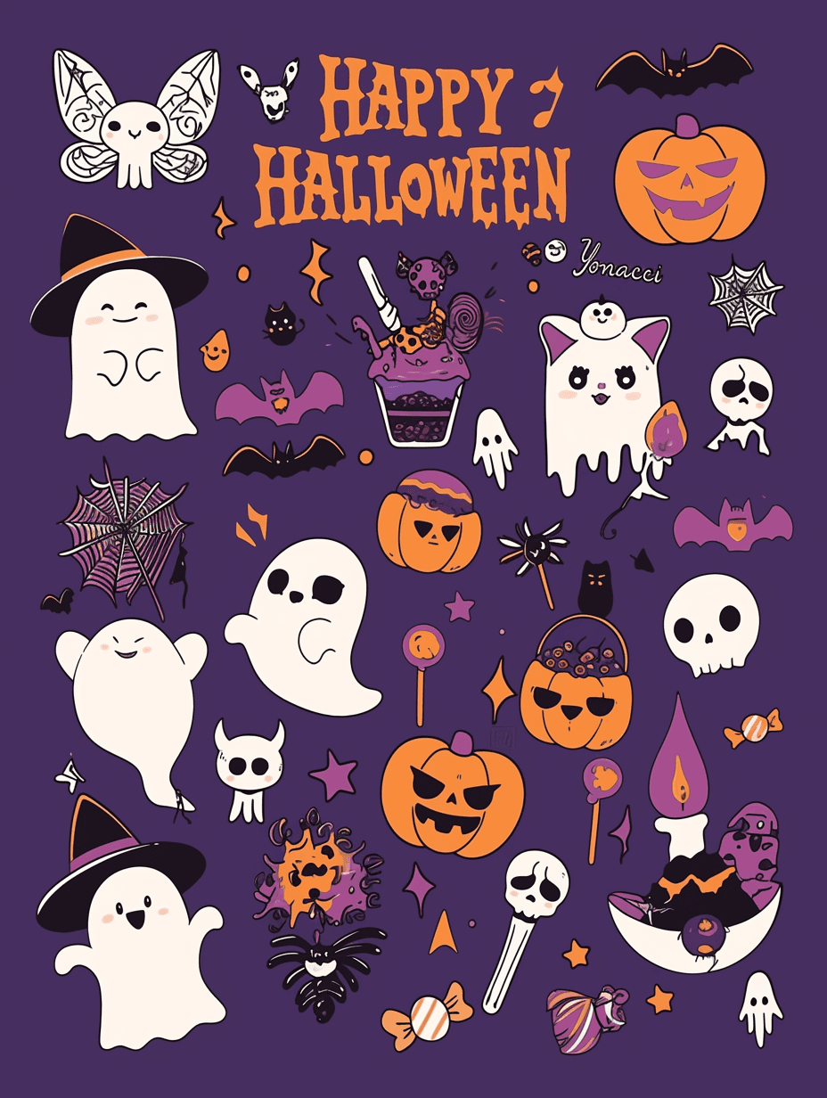 Halloween Ghost 1581 original repeating artwork