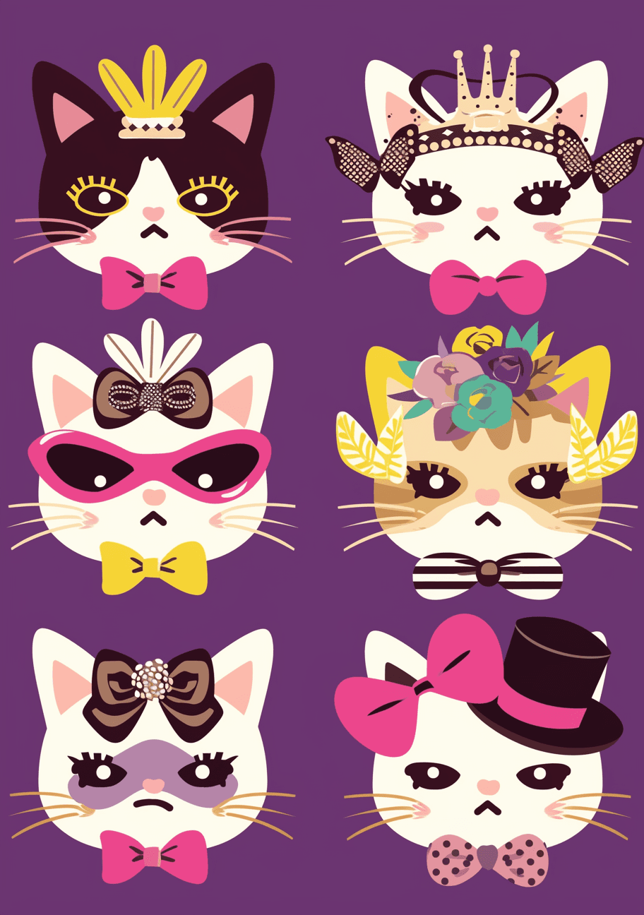 Cat 319 original repeating artwork