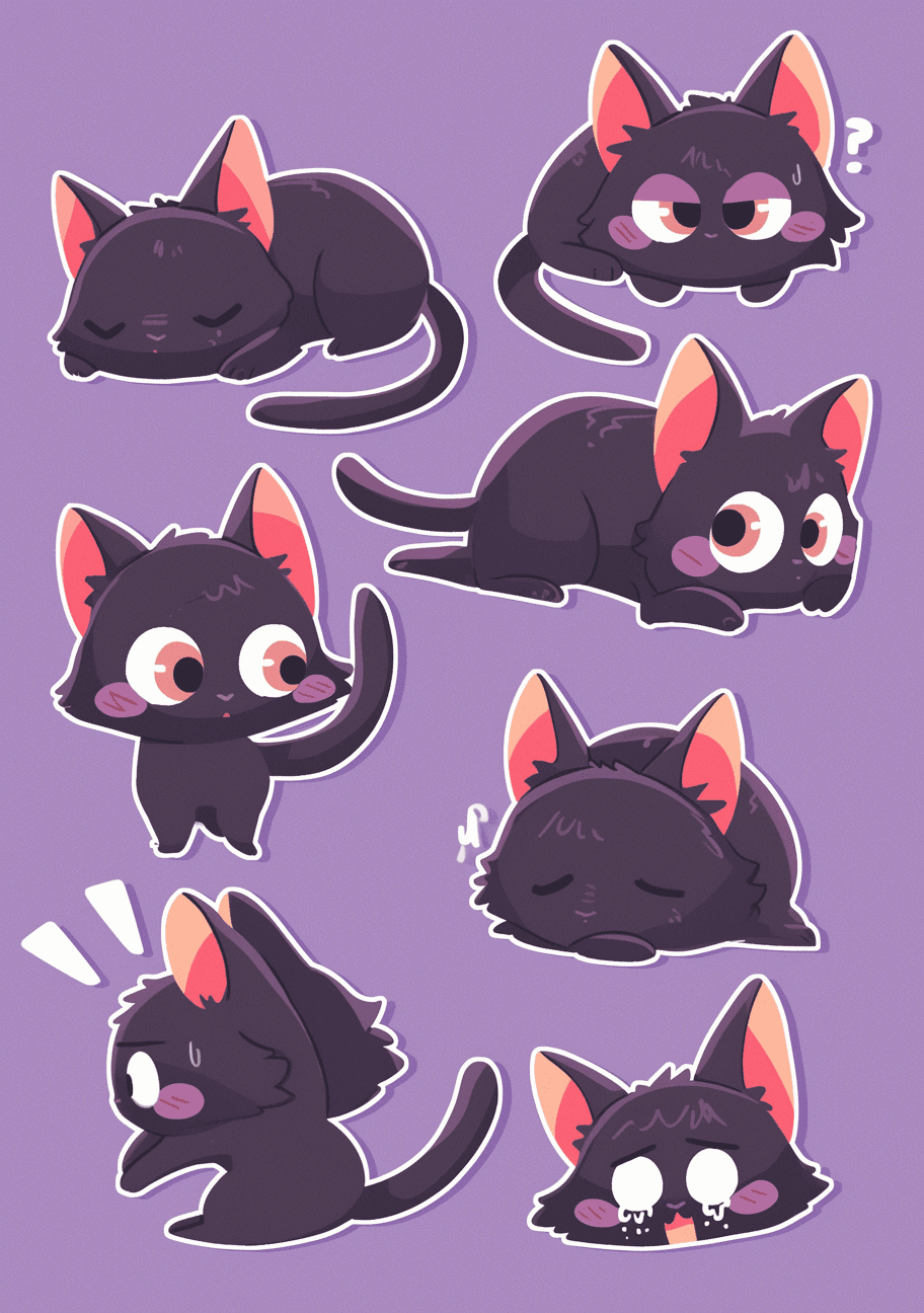 Cat 304 original repeating artwork