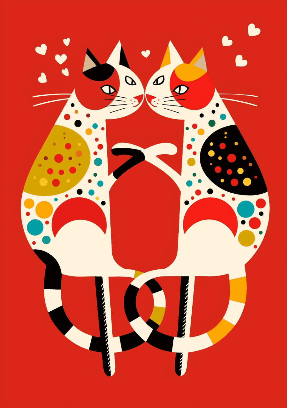 Cat 299 original repeating artwork