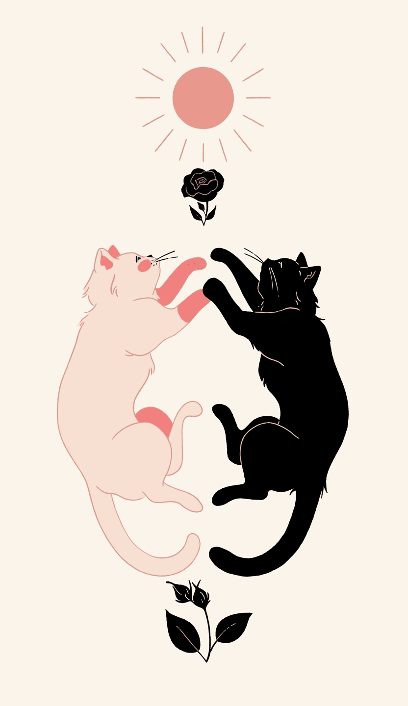 Cat 295 original repeating artwork
