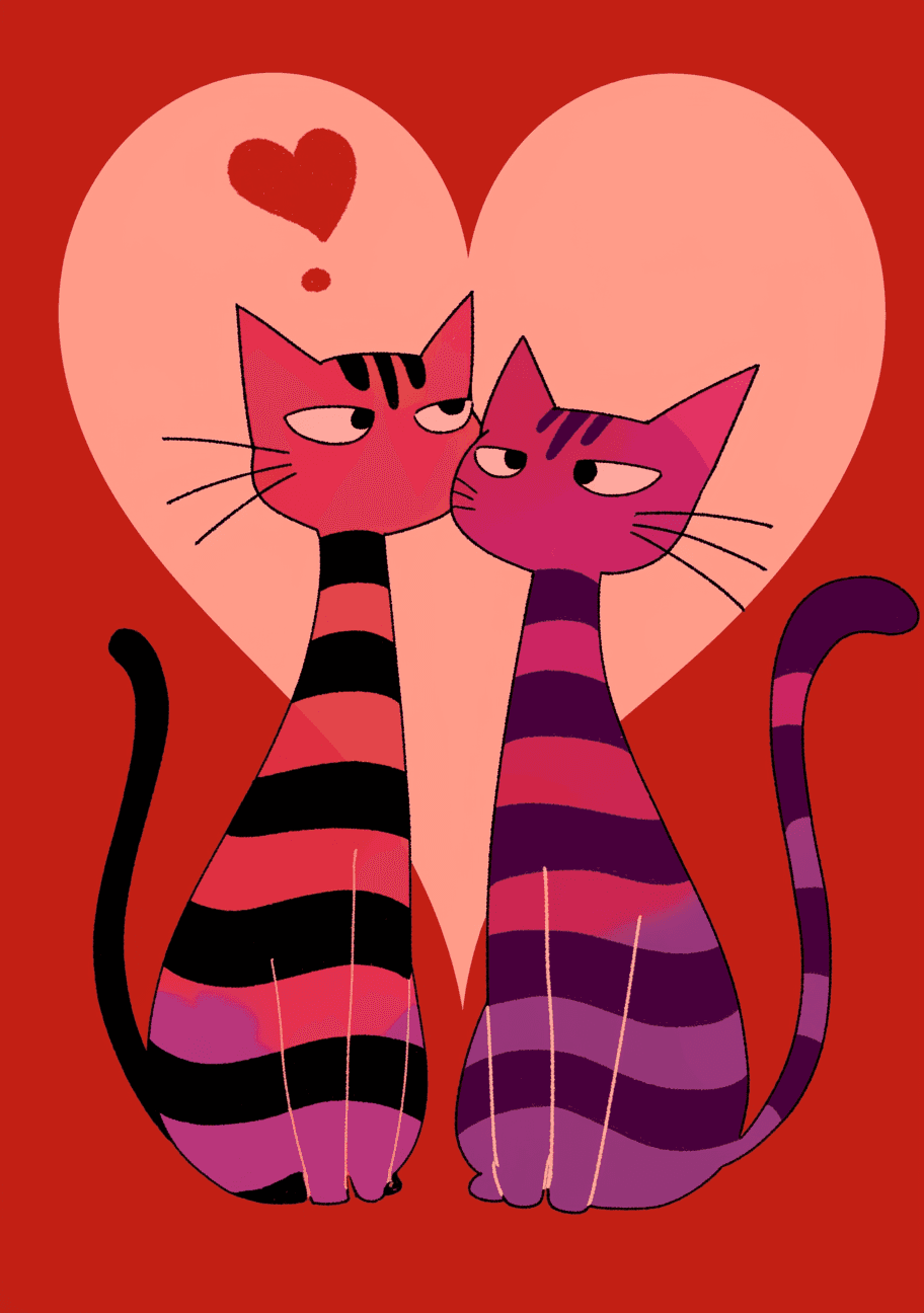 Cat 284 original repeating artwork