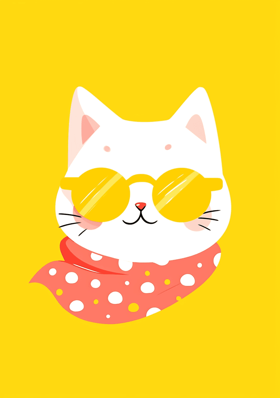 Cat 222 original repeating artwork