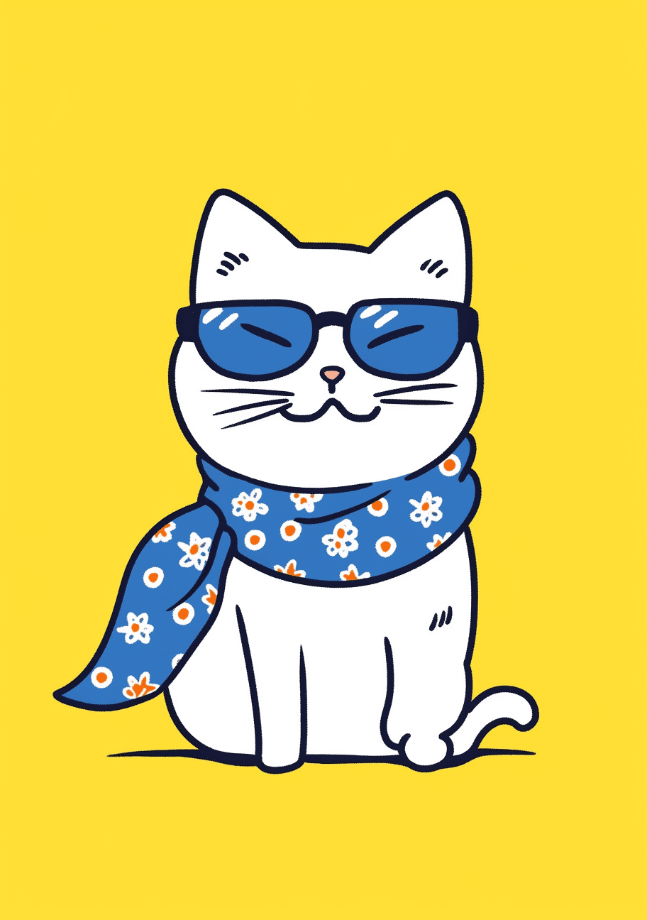 Cat 212 original repeating artwork