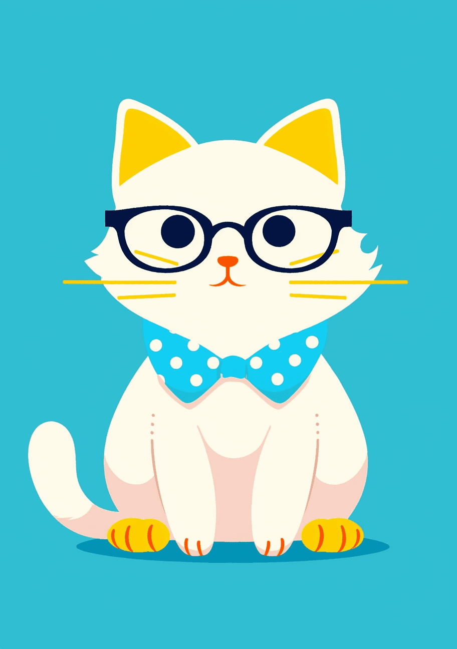 Cat 211 original repeating artwork
