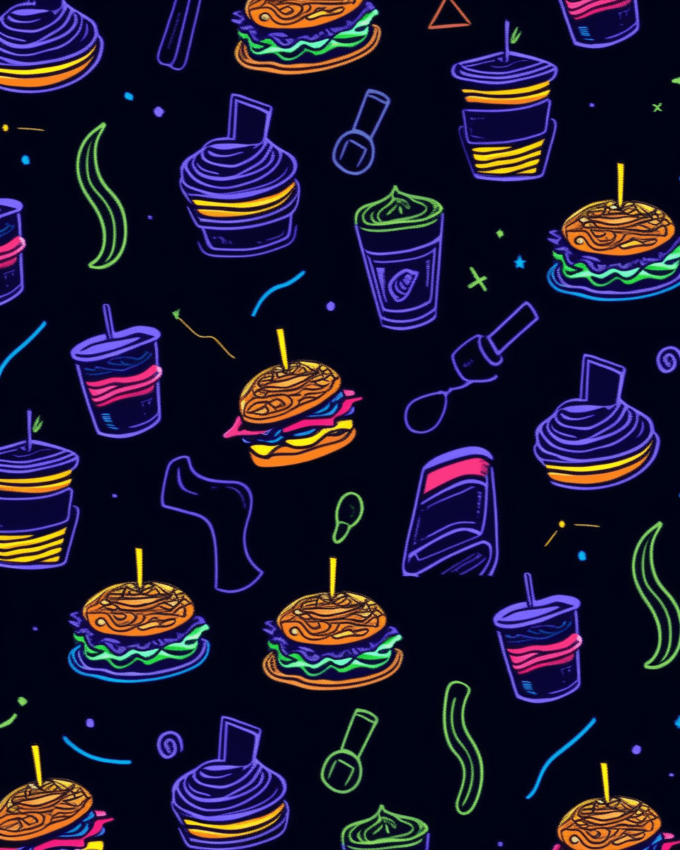 Burger Session original repeating artwork