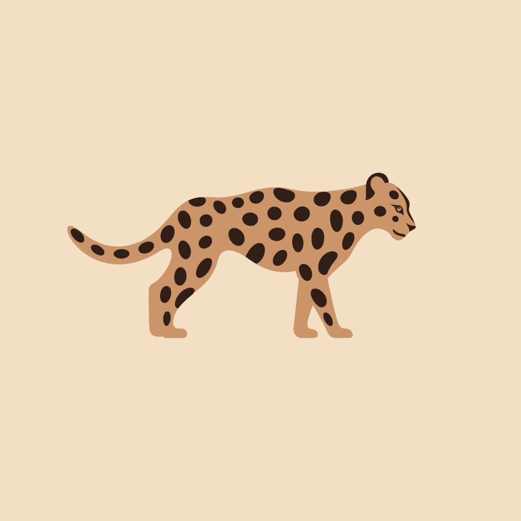 Leopard Subway original repeating artwork