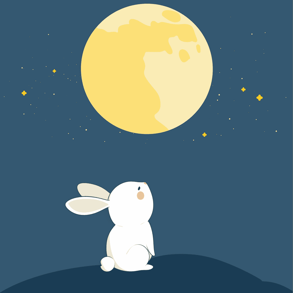Mid-Autumn Bunny Squad original repeating artwork